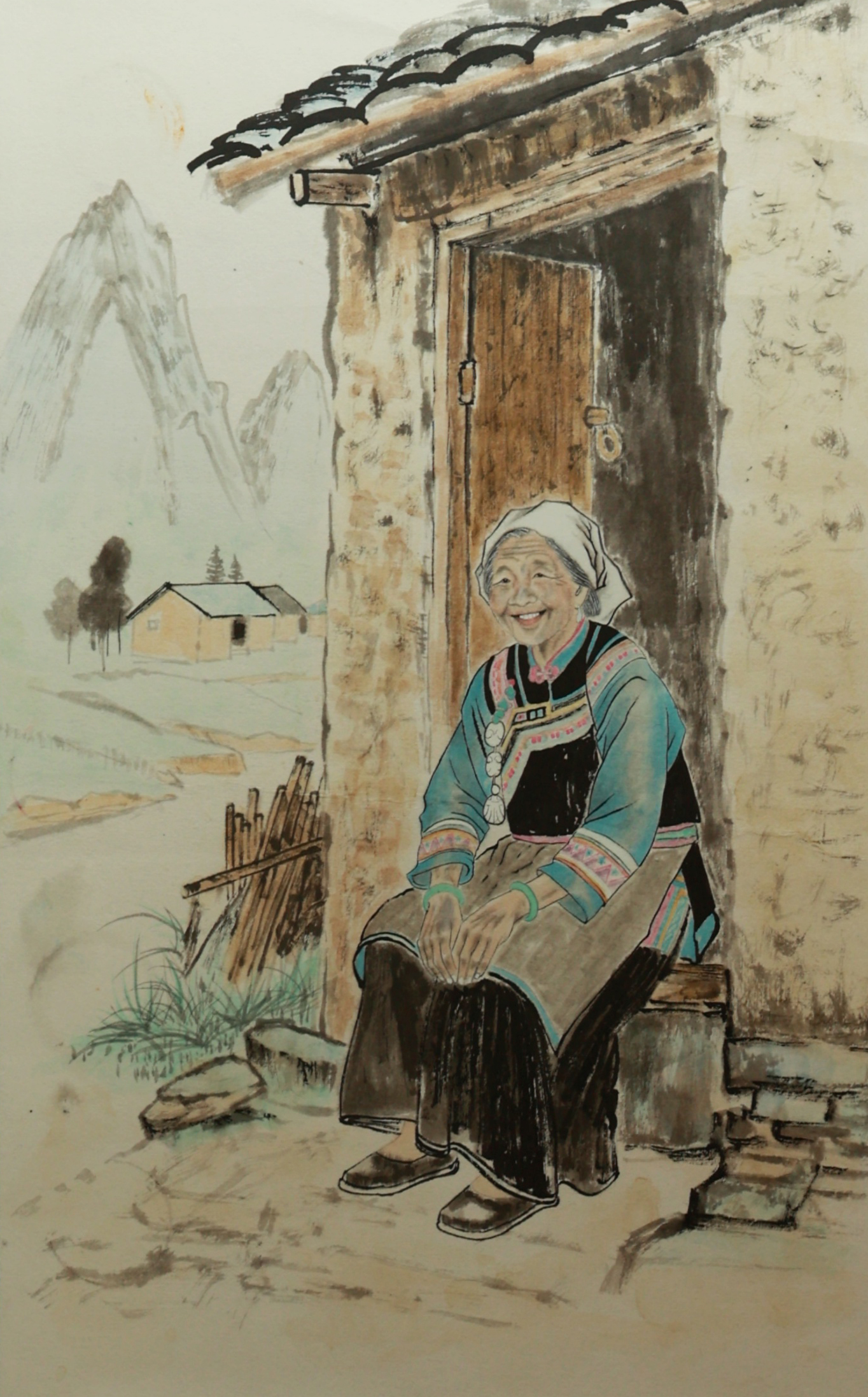 017 國畫 黃舜  《酉州鄉情》(1)-